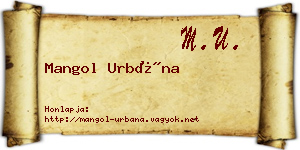 Mangol Urbána névjegykártya